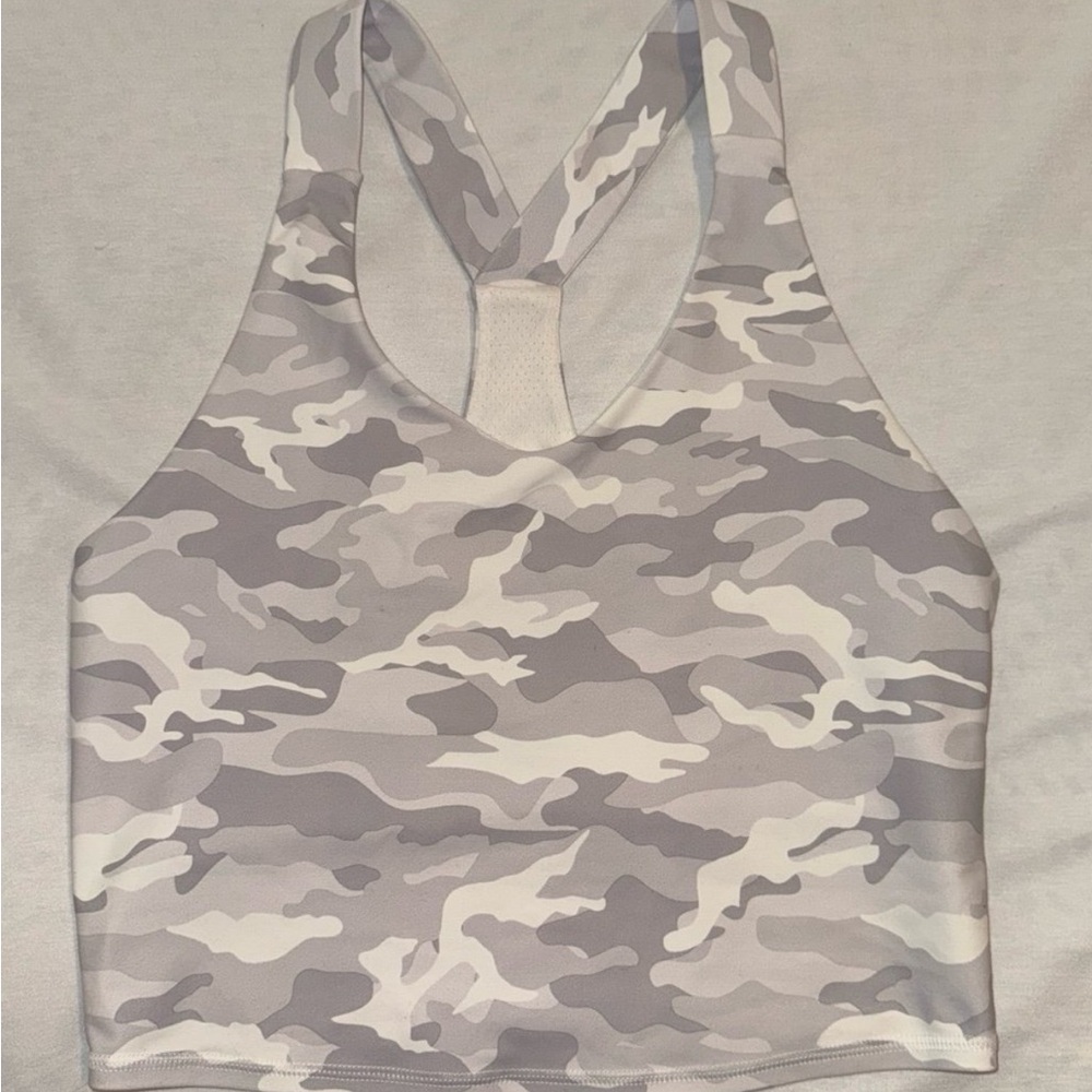 Gray Camo Women's Sports Bra